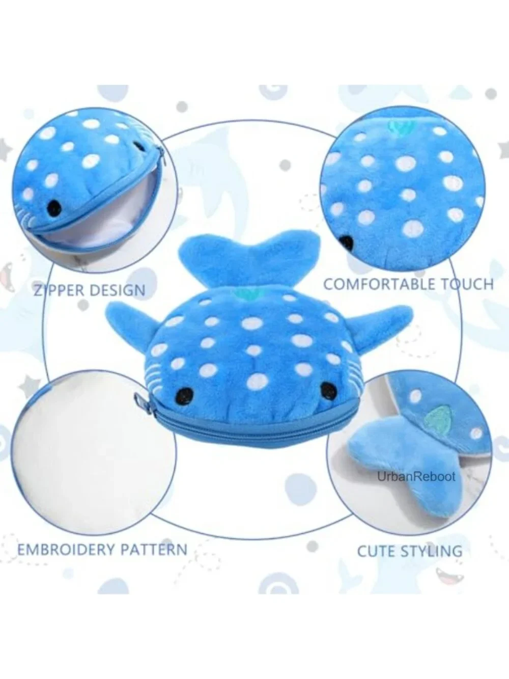 Plush Mini Coin Purse Set Zipper Pouch Wallet for Coins Cards Keys